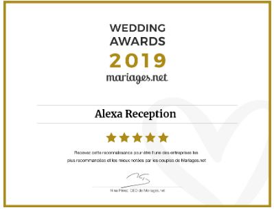 Récompense Mariages.net 2019